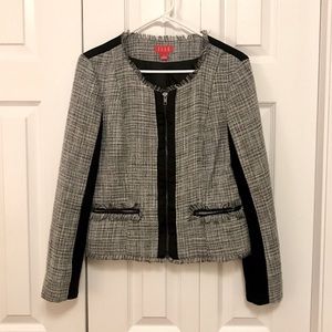 Elle Fringe Blazer Jacket; size Small